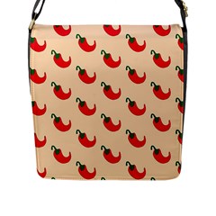 Small Mini Peppers Pink Flap Closure Messenger Bag (l) by ConteMonfrey