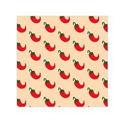 Small Mini Peppers Pink Square Satin Scarf (30  X 30 ) by ConteMonfrey