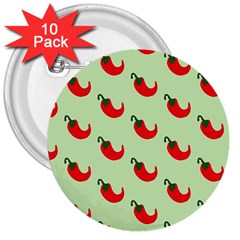 Small Mini Peppers Green 3  Buttons (10 Pack)  by ConteMonfrey