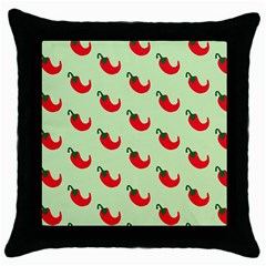 Small Mini Peppers Green Throw Pillow Case (black) by ConteMonfrey