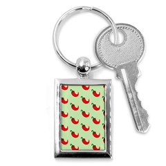 Small Mini Peppers Green Key Chain (rectangle) by ConteMonfrey