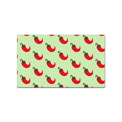 Small Mini Peppers Green Sticker Rectangular (10 Pack) by ConteMonfrey