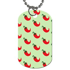 Small Mini Peppers Green Dog Tag (two Sides) by ConteMonfrey