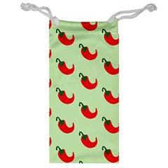 Small Mini Peppers Green Jewelry Bag by ConteMonfrey