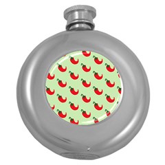 Small Mini Peppers Green Round Hip Flask (5 Oz) by ConteMonfrey