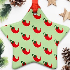 Small Mini Peppers Green Star Ornament (two Sides) by ConteMonfrey