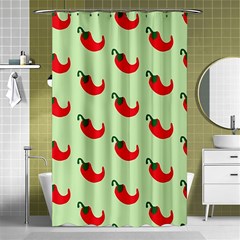 Small Mini Peppers Green Shower Curtain 48  X 72  (small)  by ConteMonfrey