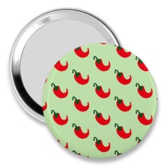 Small Mini Peppers Green 3  Handbag Mirrors by ConteMonfrey