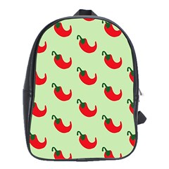 Small Mini Peppers Green School Bag (xl) by ConteMonfrey