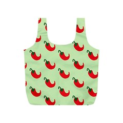 Small Mini Peppers Green Full Print Recycle Bag (s) by ConteMonfrey