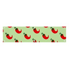 Small Mini Peppers Green Banner And Sign 4  X 1  by ConteMonfrey