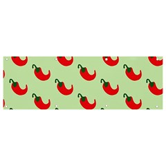 Small Mini Peppers Green Banner And Sign 9  X 3  by ConteMonfrey