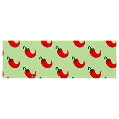 Small Mini Peppers Green Banner And Sign 12  X 4  by ConteMonfrey