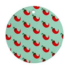 Small Mini Peppers Blue Ornament (round) by ConteMonfrey