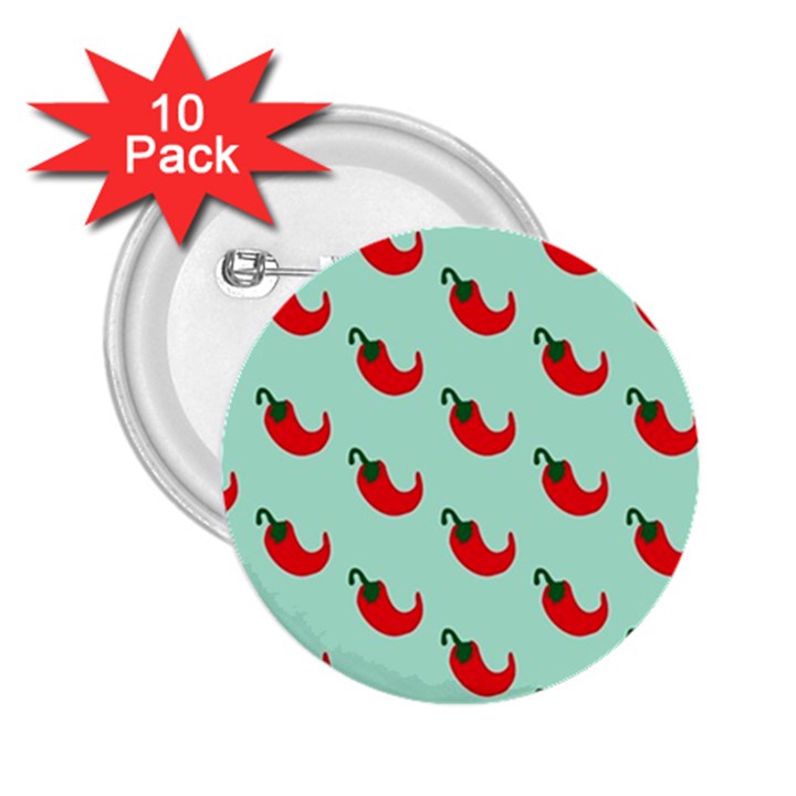 Small Mini Peppers Blue 2.25  Buttons (10 pack) 