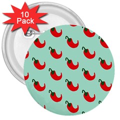 Small Mini Peppers Blue 3  Buttons (10 Pack)  by ConteMonfrey