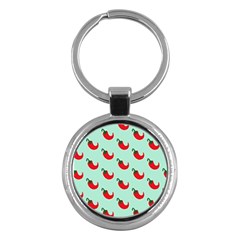 Small Mini Peppers Blue Key Chain (round) by ConteMonfrey