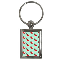 Small Mini Peppers Blue Key Chain (rectangle) by ConteMonfrey