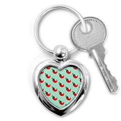 Small Mini Peppers Blue Key Chain (heart) by ConteMonfrey