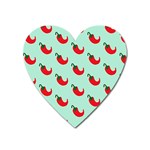 Small Mini Peppers Blue Heart Magnet Front