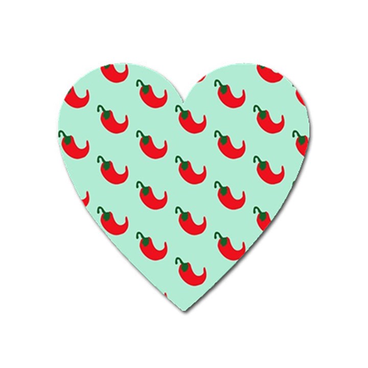 Small Mini Peppers Blue Heart Magnet