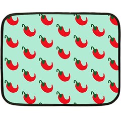 Small Mini Peppers Blue Fleece Blanket (mini) by ConteMonfrey