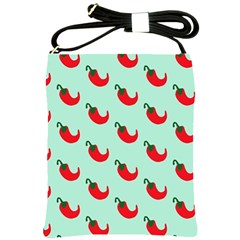 Small Mini Peppers Blue Shoulder Sling Bag by ConteMonfrey