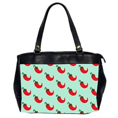 Small Mini Peppers Blue Oversize Office Handbag (2 Sides) by ConteMonfrey