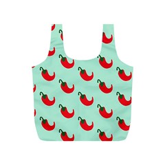 Small Mini Peppers Blue Full Print Recycle Bag (s) by ConteMonfrey