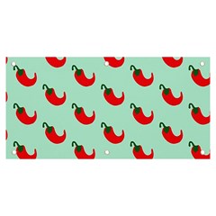 Small Mini Peppers Blue Banner And Sign 6  X 3  by ConteMonfrey