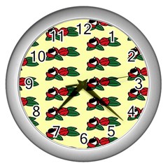 Guarana Fruit Clean Wall Clock (silver) by ConteMonfrey