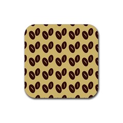 Coffee beans Rubber Coaster (Square)