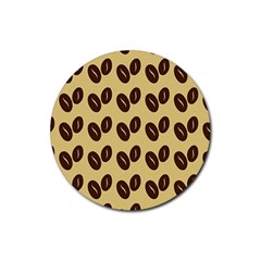 Coffee beans Rubber Coaster (Round)