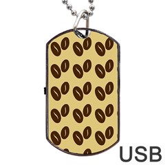 Coffee beans Dog Tag USB Flash (Two Sides)