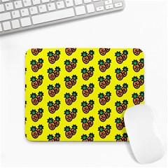 Yellow Background Pineapples Small Mousepad by ConteMonfrey