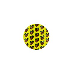 Yellow Background Pineapples 1  Mini Buttons by ConteMonfrey