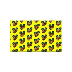 Yellow Background Pineapples Sticker (rectangular) by ConteMonfrey