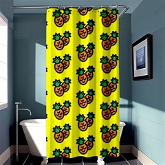 Yellow Background Pineapples Shower Curtain 36  X 72  (stall)  by ConteMonfrey