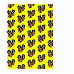 Yellow Background Pineapples Large Garden Flag (two Sides) by ConteMonfrey