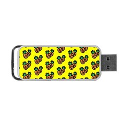 Yellow Background Pineapples Portable Usb Flash (one Side) by ConteMonfrey