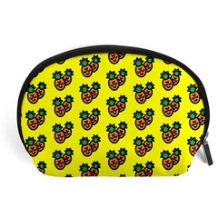 Yellow Background Pineapples Accessory Pouch (large) by ConteMonfrey