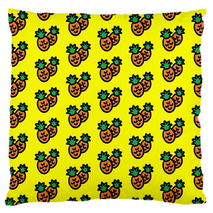 Yellow Background Pineapples Standard Flano Cushion Case (One Side)