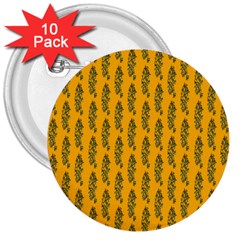 Yellow Lemon Branches Garda 3  Buttons (10 Pack)  by ConteMonfrey