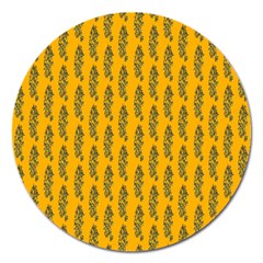 Yellow Lemon Branches Garda Magnet 5  (round) by ConteMonfrey