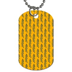 Yellow Lemon Branches Garda Dog Tag (two Sides) by ConteMonfrey