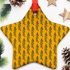 Yellow Lemon Branches Garda Star Ornament (two Sides) by ConteMonfrey