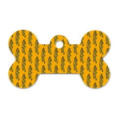 Yellow Lemon Branches Garda Dog Tag Bone (two Sides) by ConteMonfrey