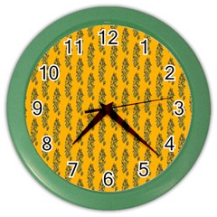 Yellow Lemon Branches Garda Color Wall Clock by ConteMonfrey