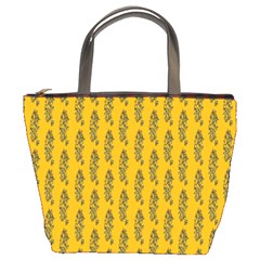 Yellow Lemon Branches Garda Bucket Bag by ConteMonfrey