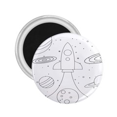 Going To Space - Cute Starship Doodle  2 25  Magnets by ConteMonfrey